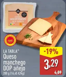 ALDI LA TABLA Queso manchego DOP añejo oferta