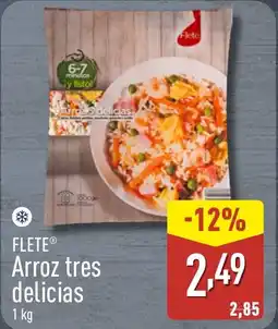 ALDI FLETE Arroz tres delicias oferta