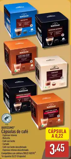 ALDI BARISSIMO Cápsulas de café oferta