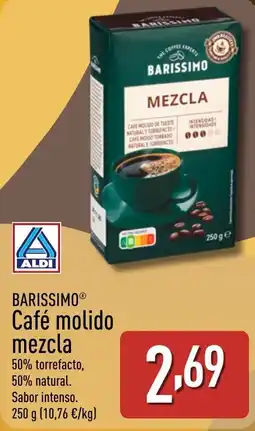 ALDI BARISSIMO Café molido mezcla oferta