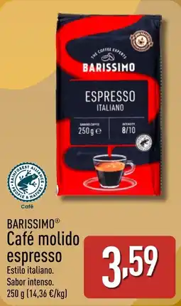ALDI BARISSIMO Café molido espresso oferta