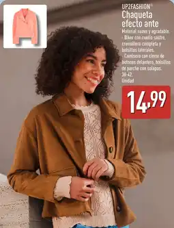 ALDI UP2FASHION Chaqueta efecto ante oferta