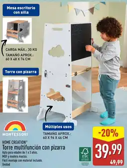 ALDI HOME CREATION Torre multifunción con pizarra oferta