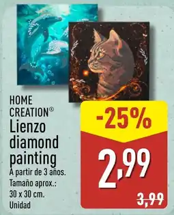ALDI HOME CREATION Lienzo diamond painting oferta