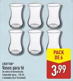 ALDI CROFTON Vasos para té oferta