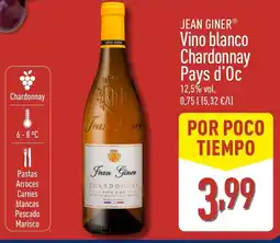 ALDI JEAN GINER Vino blanco Chardonnay Pays d'Oc oferta