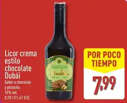 ALDI Licor crema estilo chocolate Dubái oferta