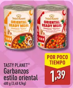 ALDI TASTY PLANET Garbanzos estilo oriental oferta