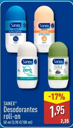 ALDI SANEX Desodorantes roll-on oferta
