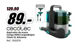 MediaMarkt CECOTEC Aspirador de mano Conga 4000 Carpet&Spot Clean XL Advance oferta