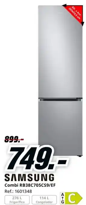 MediaMarkt SAMSUNG Combi RB38C705CS9/EF oferta
