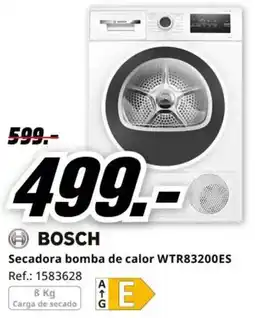 MediaMarkt BOSCH Secadora bomba de calor WTR83200ES oferta
