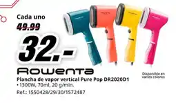 MediaMarkt ROWENTA Plancha de vapor vertical Pure Pop DR2020D1 oferta