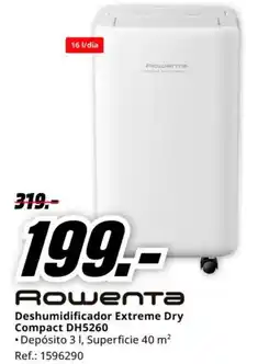 MediaMarkt ROWENTA Deshumidificador Extreme Dry Compact DH5260 oferta