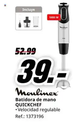 MediaMarkt MOULINEX Batidora de mano quickchef oferta