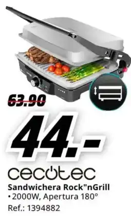 MediaMarkt CECOTEC Sandwichera Rock"nGrill oferta