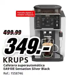 MediaMarkt KRUPS Cafetera superautomática EA910E Sensation Silver Black oferta