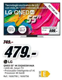 MediaMarkt LG QNED 55" 4K 55QNED81A6A oferta