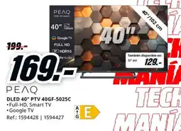MediaMarkt PEAQ Dled 40" ptv 40gf-5025c oferta