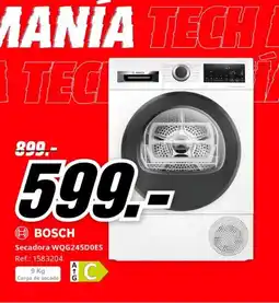 MediaMarkt BOSCH Secadora WQG245DOES oferta