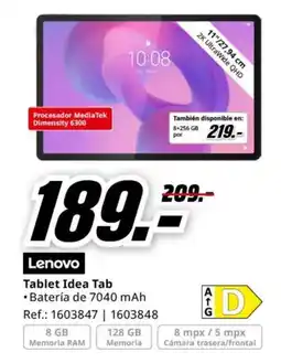 MediaMarkt LENOVO Tablet Idea Tab oferta