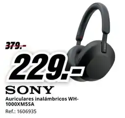MediaMarkt SONY Auriculares inalámbricos WH- 1000XM5SA oferta