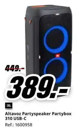 MediaMarkt JBL Altavoz Partyspeaker Partybox oferta