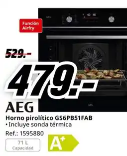 MediaMarkt AEG Horno pirolítico GS6PB51FAB oferta