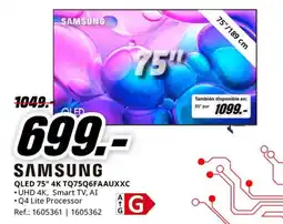 MediaMarkt SAMSUNG QLED 75" 4K TQ75Q6FAAUXXC oferta