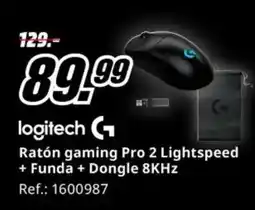MediaMarkt LOGITECH Ratón gaming Pro 2 Lightspeed + Funda + Dongle 8KHz oferta