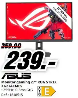 MediaMarkt ASUS Monitor gaming 27" ROG STRIX XG27ACMES oferta