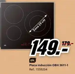 MediaMarkt OK Placa inducción OBH 3611-1 oferta