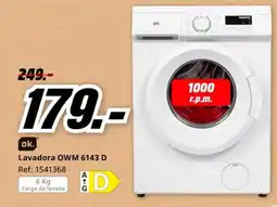 MediaMarkt OK Lavadora OWM 6143 D oferta