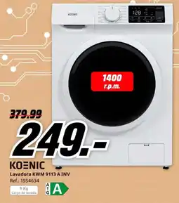 MediaMarkt KOENIC Lavadora KWM 9113 A INV oferta