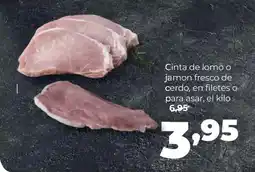 Alimerka Cinta de lomo o jamon fresco de cerdo, en filetes of para asar oferta