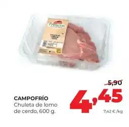 Alimerka CAMPOFRÍO Chuleta de lomo de cerdo oferta