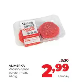 Alimerka ALIMERKA Vacuno-cerdo burger meat oferta