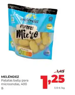 Alimerka MELÉNDEZ Patatas baby para microondas oferta