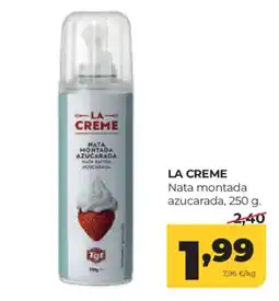 Alimerka LA CREME Nata montada azucarada oferta