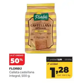 Alimerka FLORBÚ Galleta castellana integral oferta