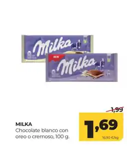 Alimerka MILKA Chocolate blanco con oreo o cremoso oferta