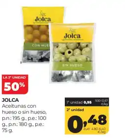 Alimerka JOLCA Aceitunas con hueso o sin hueso oferta