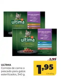 Alimerka ULTIMA Comida de carne o pescado para gatos esterilizados oferta