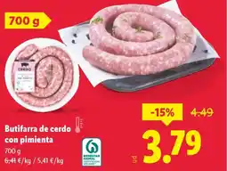 Lidl Butifarra de cerdo con pimienta oferta