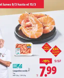 Lidl Langostino cocido oferta