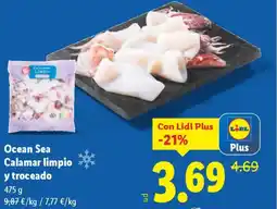 Lidl Ocean Sea Calamar limpio y troceado oferta