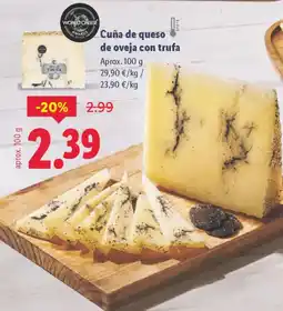 Lidl Cuña de queso de oveja con trufa oferta