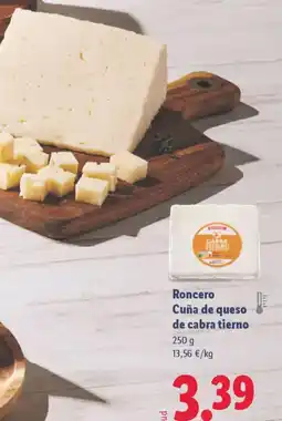 Lidl RONCERO Cuña de queso de cabra tierno oferta