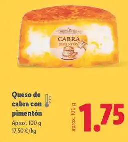 Lidl CABRA Queso de cabra con pimentón oferta
