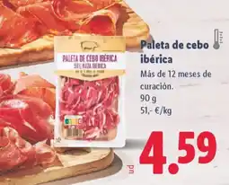 Lidl Paleta de cebo ibérica oferta